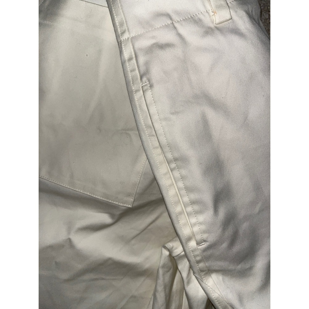 Zara Women Off White Cream High Waisted Wide Leg Cuffed Trouser Pants Size S 26 - Picture 10 of 10